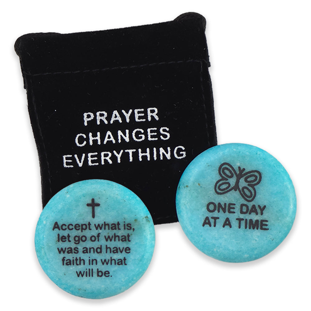 One Day at a Time | Marble Pocket Token | Christian Gift | Cracker Filler