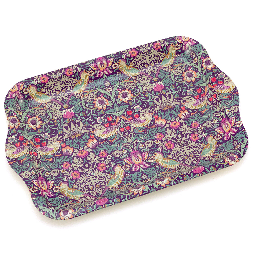 Strawberry Thief | Small Tinware Tray | William Morris | Gift Idea