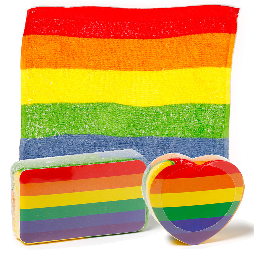 Pride Rainbow | Compressed Flannel | Single | Mini Gift | Cracker Filler