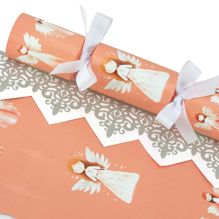 Whimsical Peach Christmas Angels | Cracker Making Craft Kit | Make & Fill Your Own