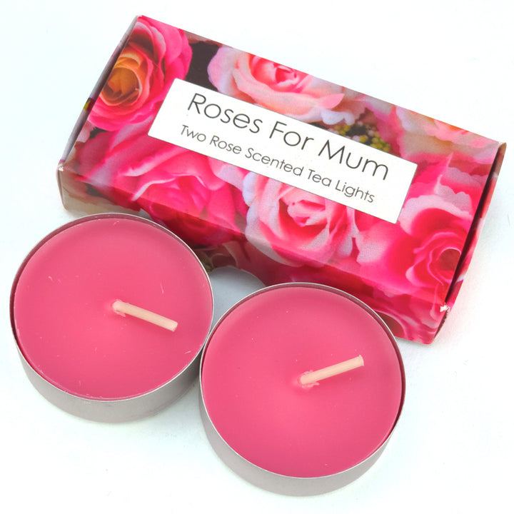 Rose Tealight Candles | Roses for Mum | Mini Gift | Cracker Filler