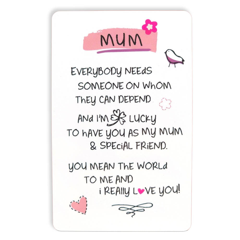 Mum You Can Depend On | Mini Keepsake Verse Card | Little Gift | Cracker Filler