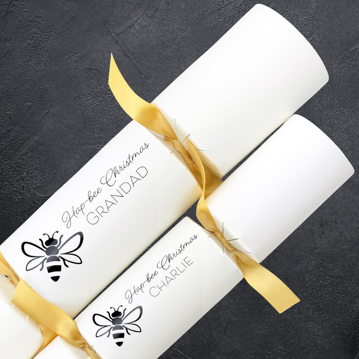 Personalised Hap-bee Christmas Crackers Kit | Add Your Own Names | Minimum 4