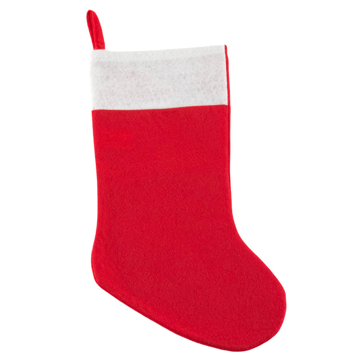 Basic Red Felt Christmas Stocking | 41cm Long