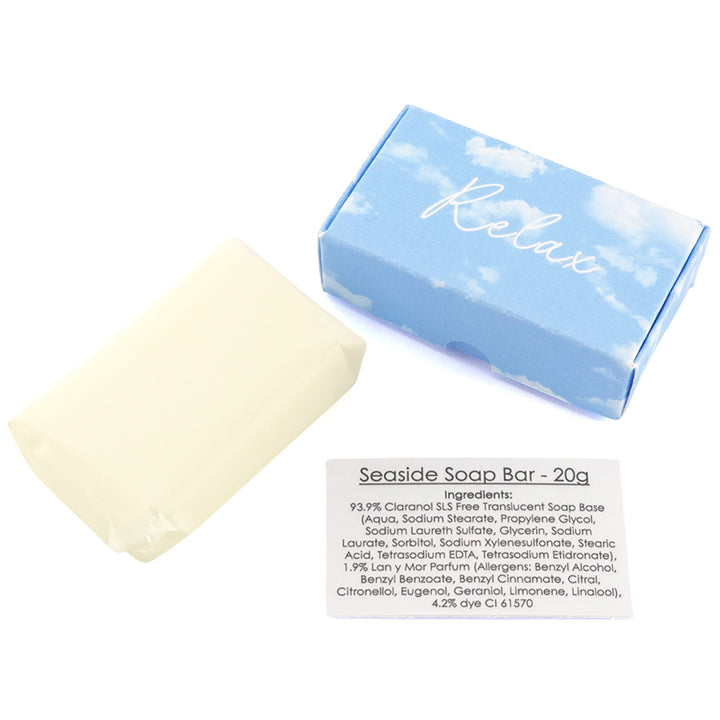 Relax | Seaside | 20g Travel Soap Bar | Mini Gift | Cracker Filler