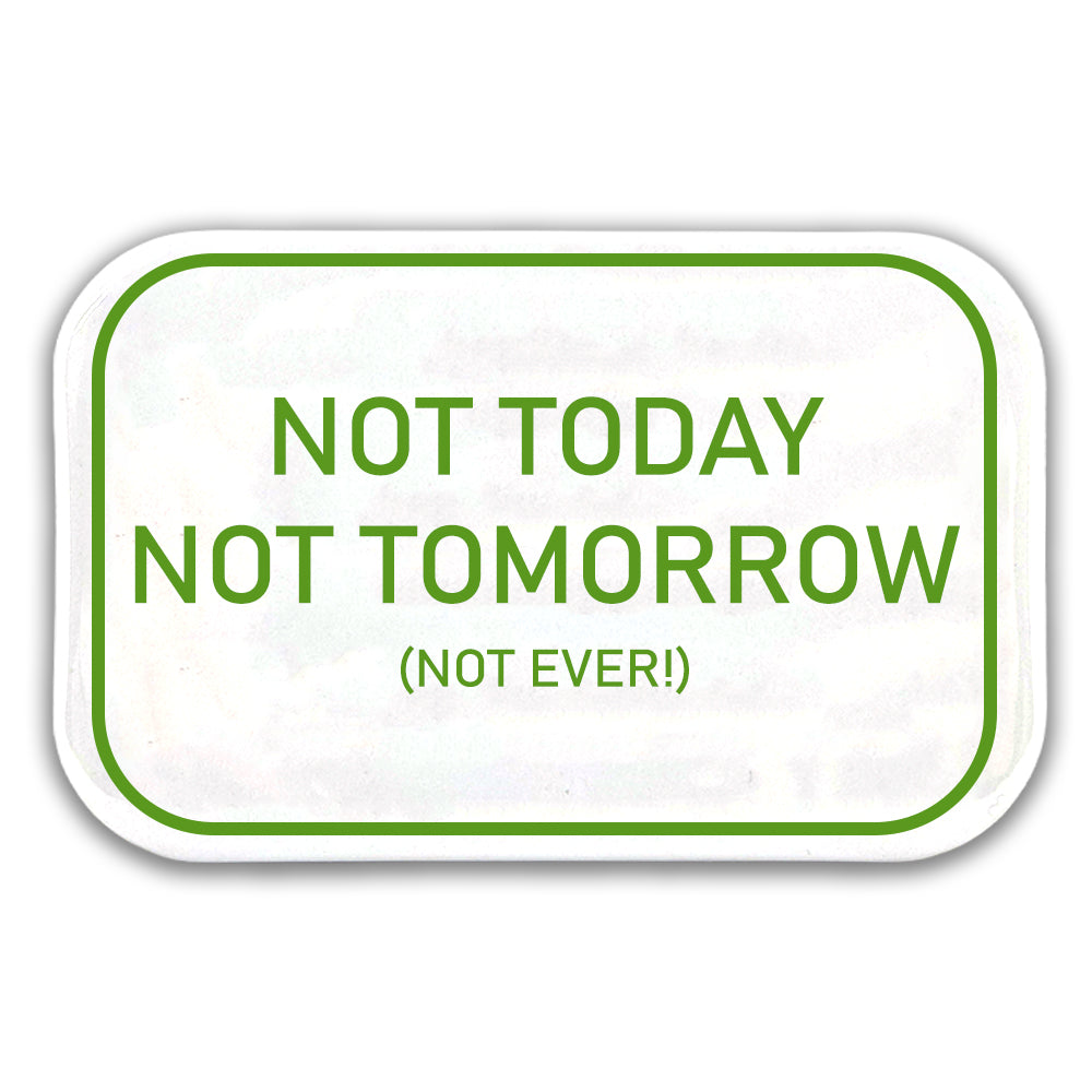 Not Today, Tomorrow or EVER! | Fun Magnet | Office Banter | Cracker Filler Gift