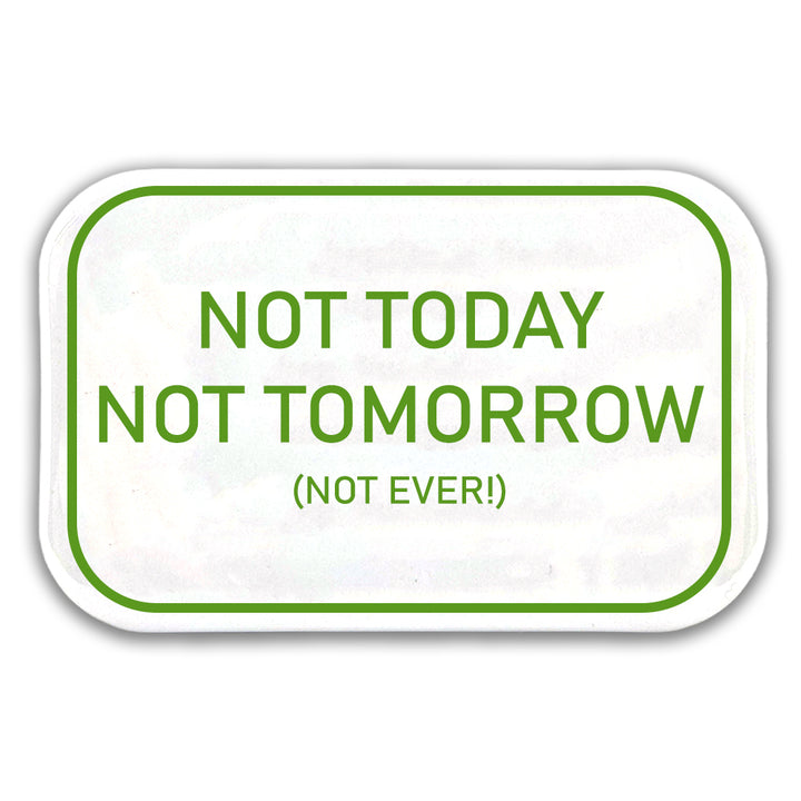 Not Today, Tomorrow or EVER! | Fun Magnet | Office Banter | Cracker Filler Gift