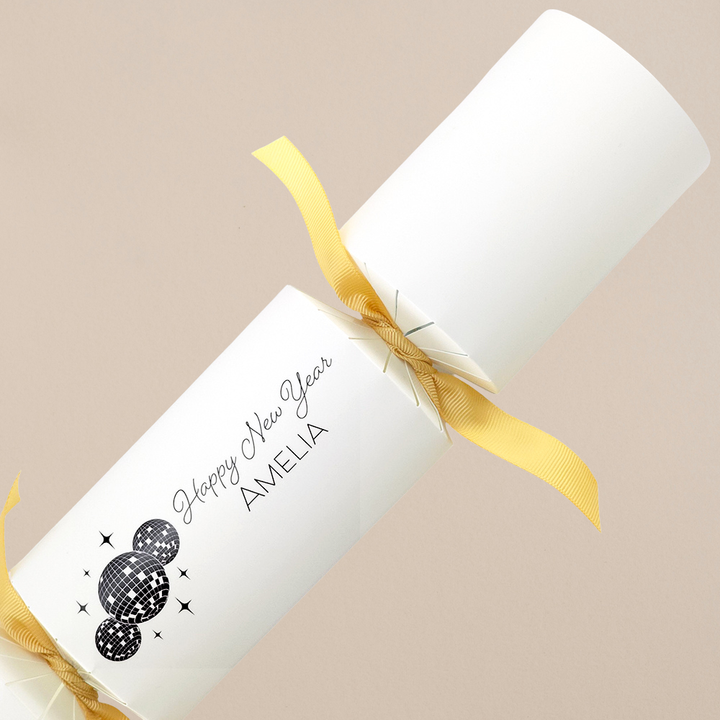 Personalised Mirror Ball New Year Crackers Kit | Add Own Names | Minimum 4