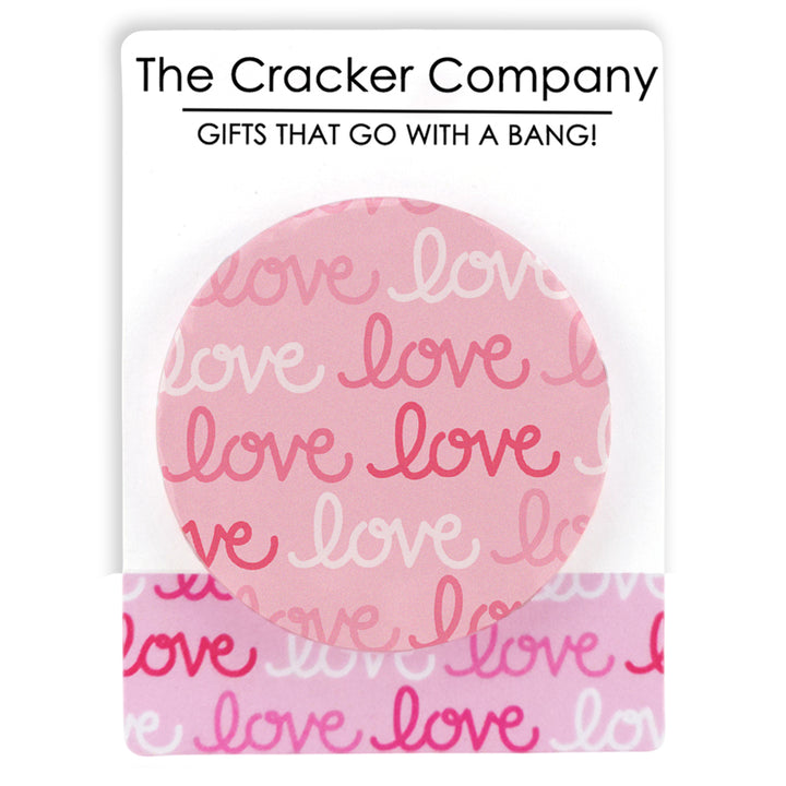 Love Love Love | 38mm Button Pin Badge | Little Valentines Gift | Cracker Filler