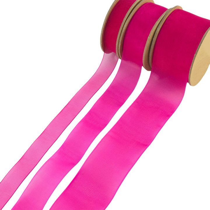 Organza Ribbons | 16mm to 50mm Wide | 5m Reel | Crafts &amp; Cracker Making