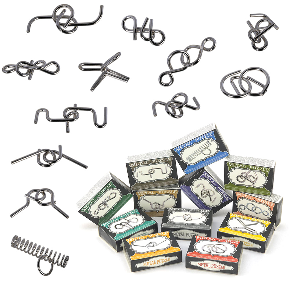 Assorted Mini Metal Puzzles in Boxes | Little Gift | Cracker Filler