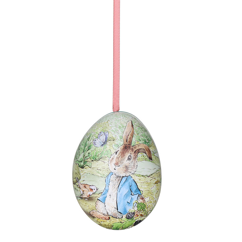 Peter Rabbit Two-Part Hanging Tinware Egg | Fillable Easter Gift