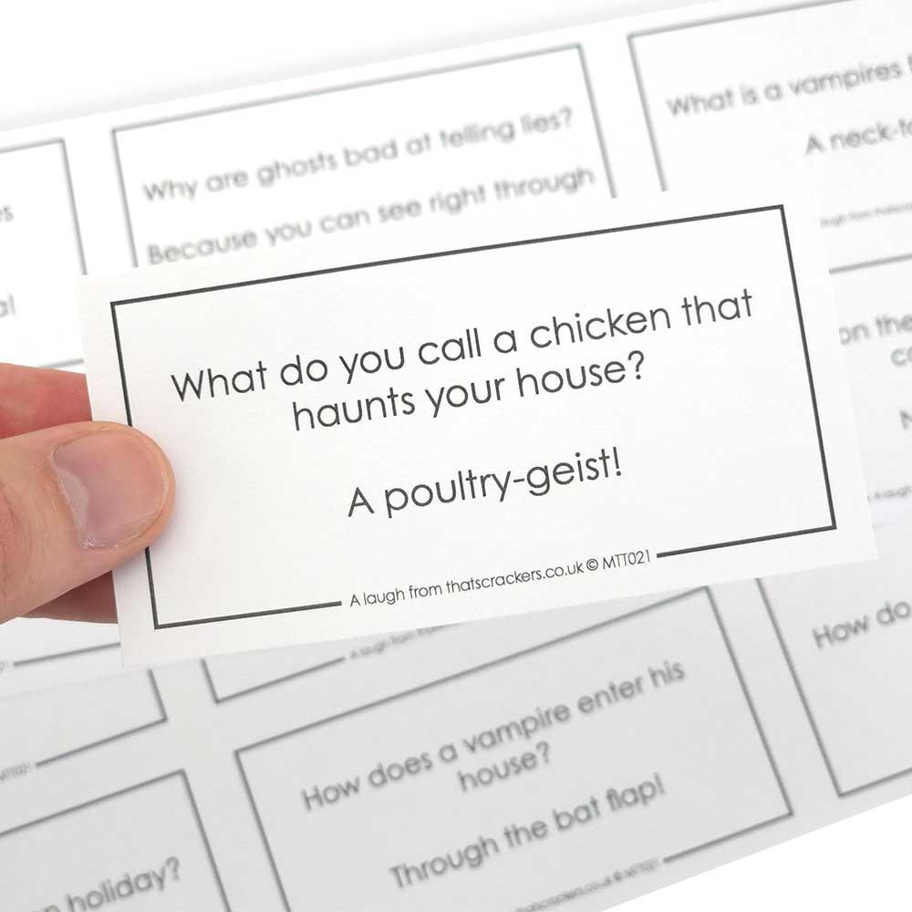 Spooky Halloween Cracker Jokes | Set of 12 | For Cracker Making