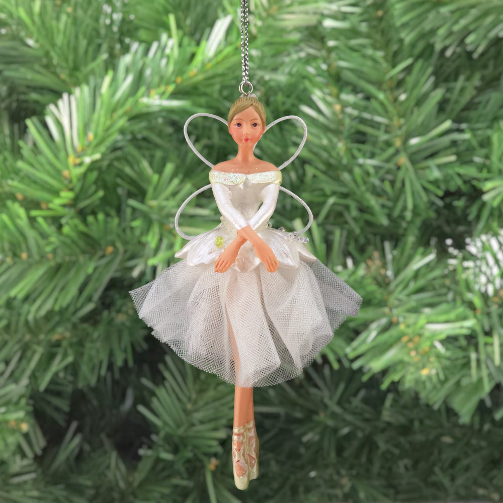 Sage Fairy | Christmas Tree Decoration | 12cm | Gisela Graham | Crossed Arms