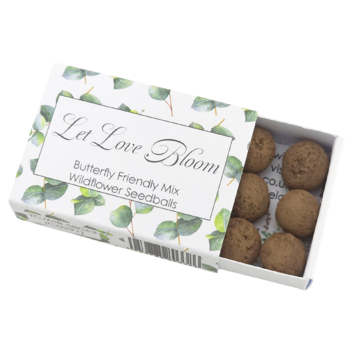 Let Love Bloom | Wedding Seedball Matchbox | Cracker Filler | Mini Gift