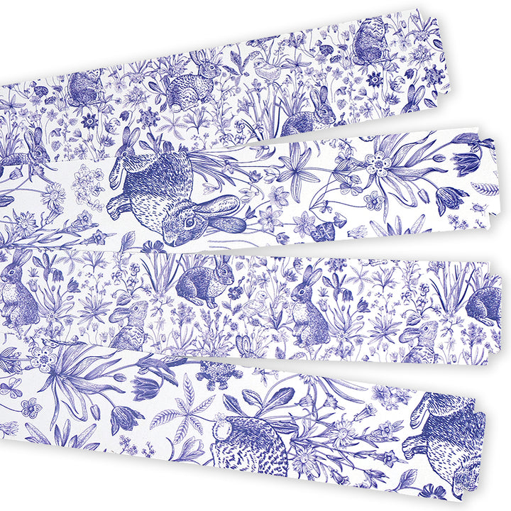 30 Reusable 2.5m Paper Chains | Easter Toile de Jouy | No Glue Needed