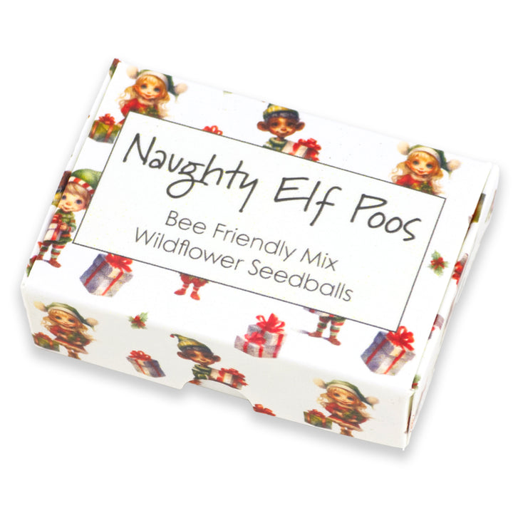 Naughty Elf Poos | 6 Seedball Matchbox | Bee Mix | Cracker Filler | Little Gift