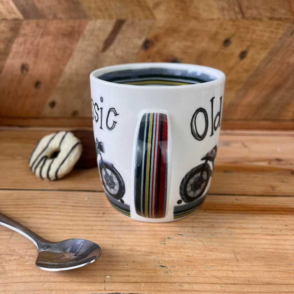 Old Classic | Vintage Motor Bike Themed Mug | Bone China Gift