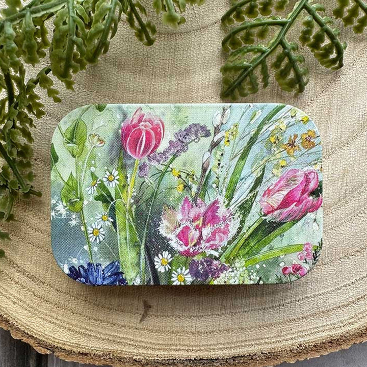 Pretty Spring Flowers | Little Slide Shut Tin to Fill | Cracker Filler Gift