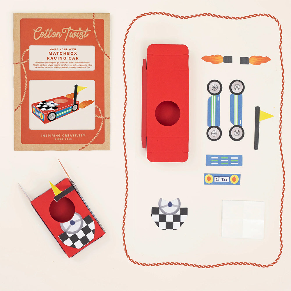 Make Your Own Matchbox Racing Car | Complete Sustainable Craft Kit for Kids