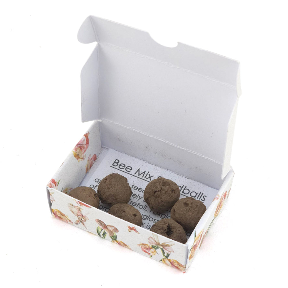 Happy Easter in Pink | 6 Seedball Box | Bee Mix | Cracker Filler | Little Gift