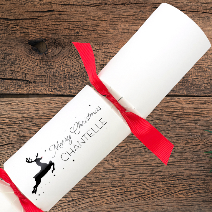 Personalised Rudolph Silhouette Crackers Kit | Add Your Own Names | Minimum 4
