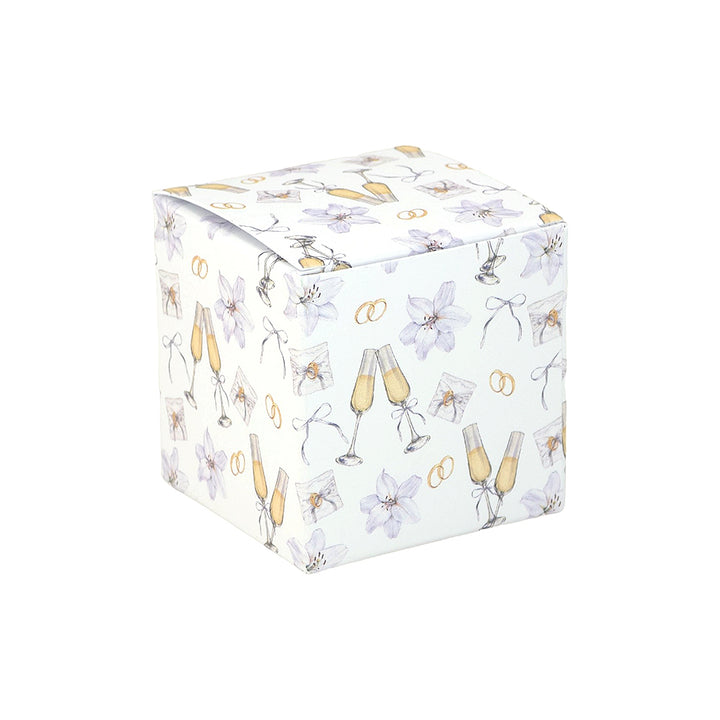 Champagne Wedding | Mini Gift Box | 5cm Cube | 6 Boxes