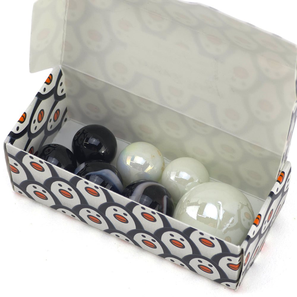 Christmas Penguin | Mini Box of Marbles for Kids | Cracker Filler | Little Gift