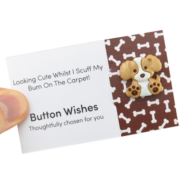 Scuffing My Bum On The Carpet! | Button Wishes Sew On Token | Cracker Filler