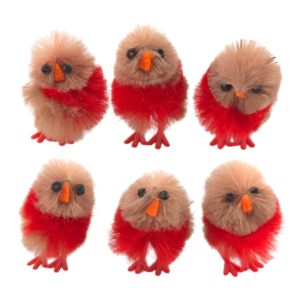 Chenille Christmas Robins | Family of 6 | Cracker Filler