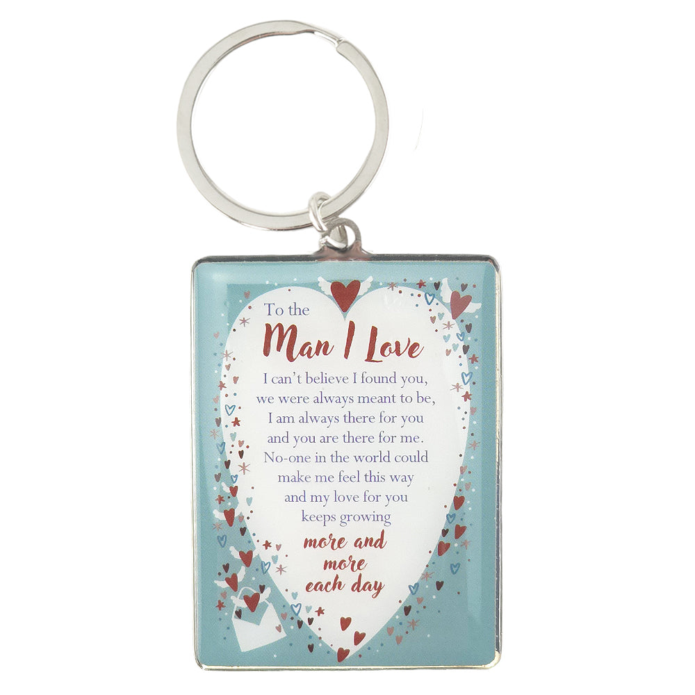 The Man I Love | Lovely Verse | Metal Keyring | Mini Gift | Cracker Filler