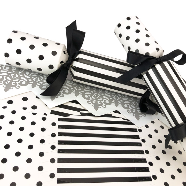 Monochrome Spots &amp; Stripes | Cracker Making Craft Kit | Make &amp; Fill Your Own