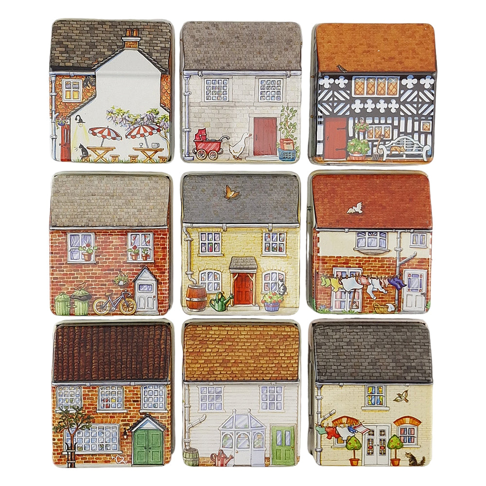 Single Little Cottage Tin | Print Inside & Outside | Mini Gift | Cracker Filler