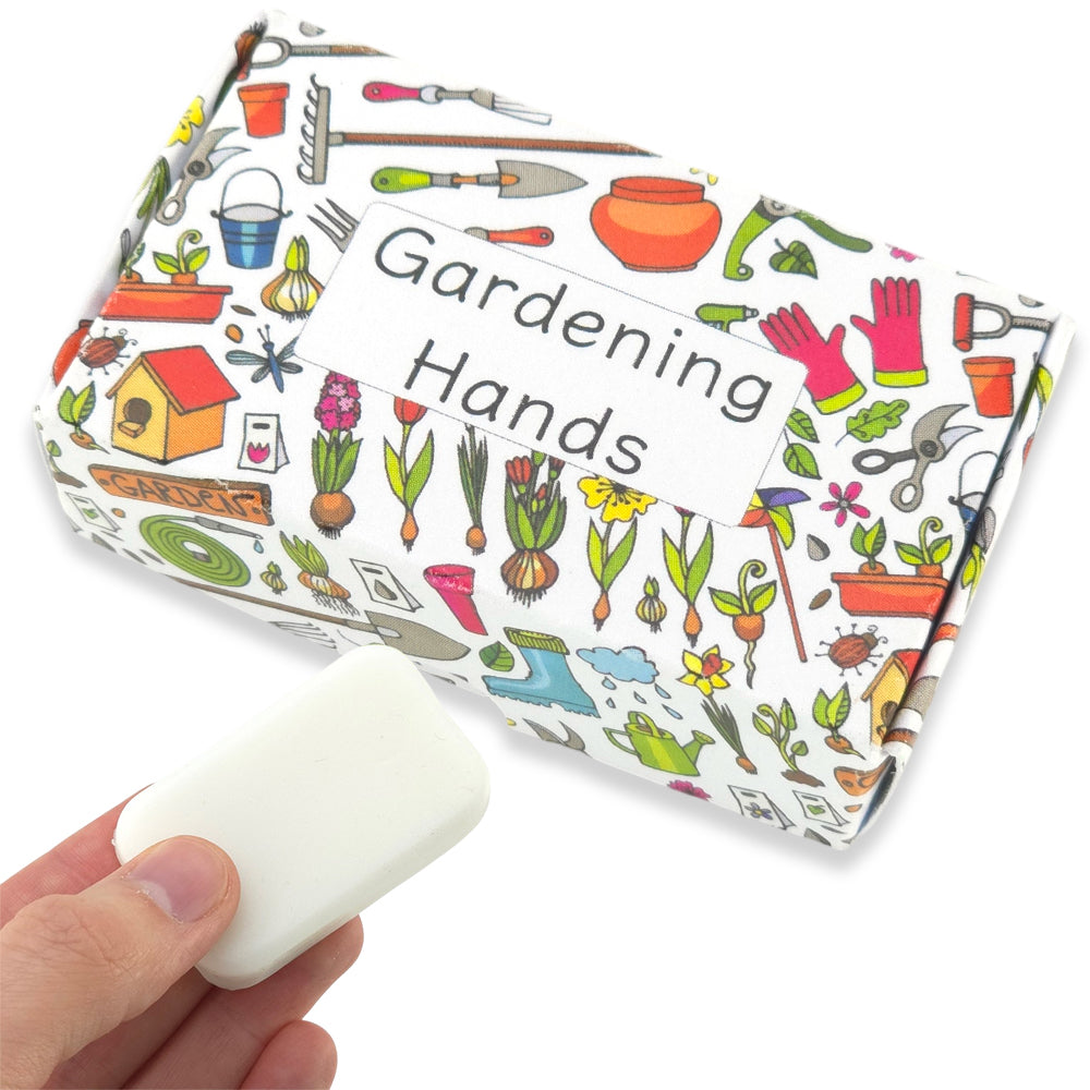 Gardening Hands | Spearmint | 20g Travel Soap Bar | Little Gift | Cracker Filler