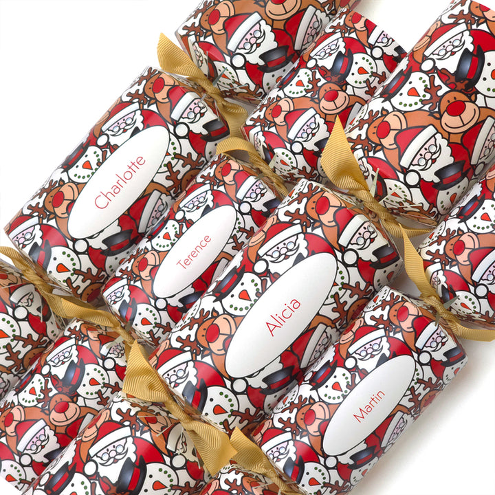 Personalised Cracker Making Craft Kit | Christmas Characters | Makes 4 or 6 Crackers