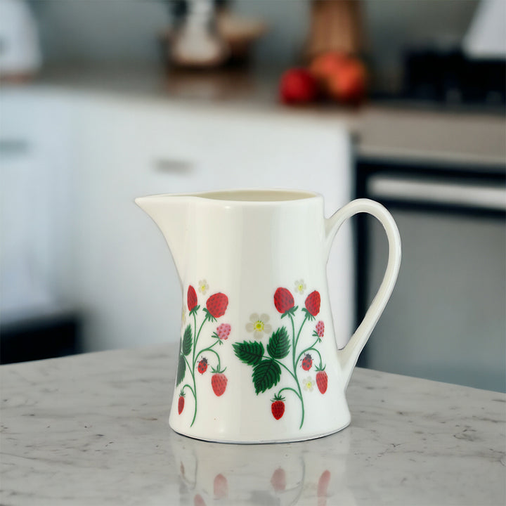 Strawberries & Ladybirds | 9cm Bone China Mini Jug | Boxed Gift | Gisela Graham