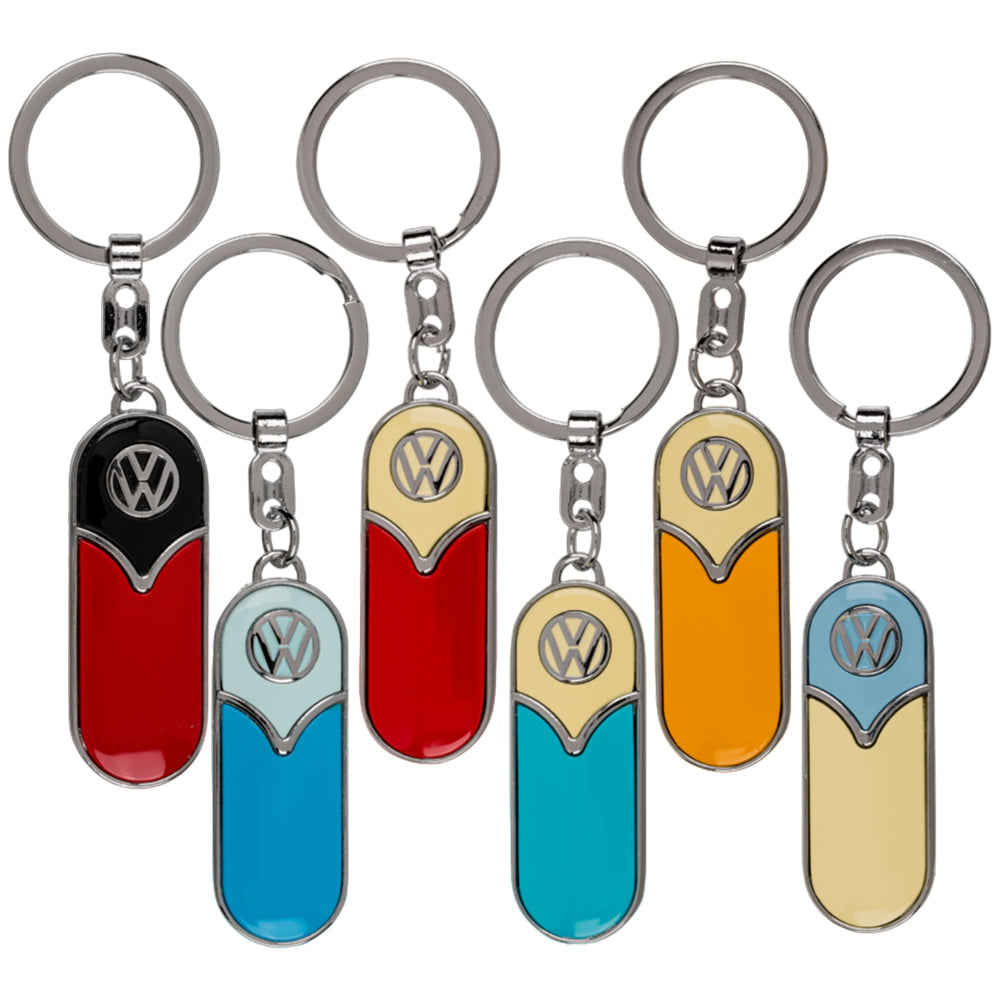 Slim VW Beetle Badge | Metal Keyring | Single | Little Gift | Cracker Filler