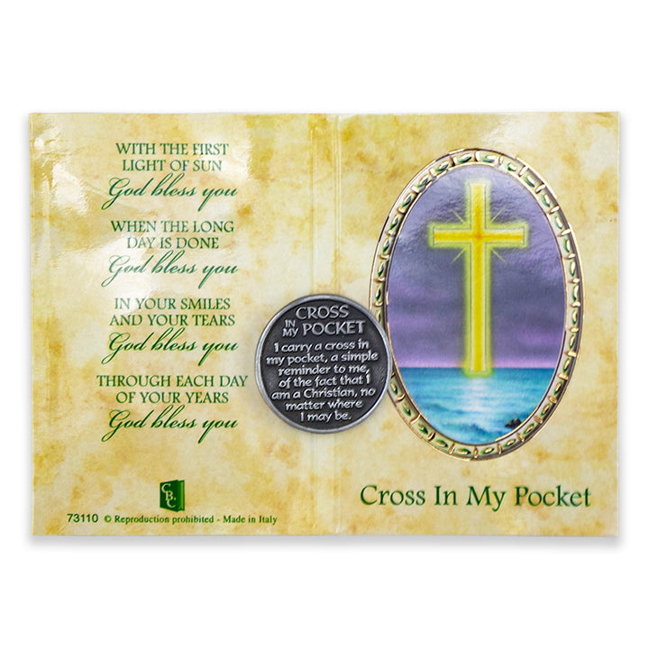 Christian Faith | Metal Pocket Token &amp; Prayer Card | Cracker Filler Gift
