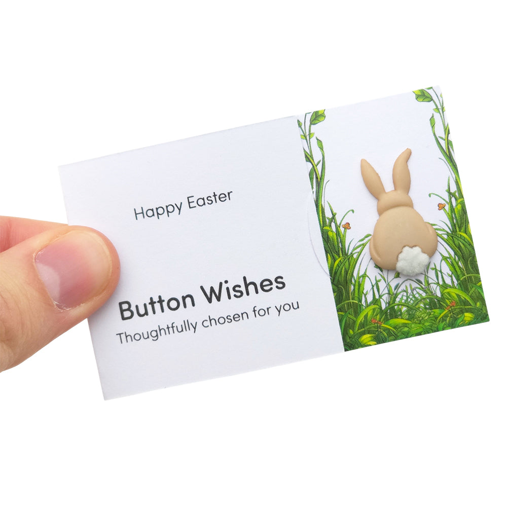 Happy Easter | Button Wishes Sew On Token | Mini Gift | Cracker Filler