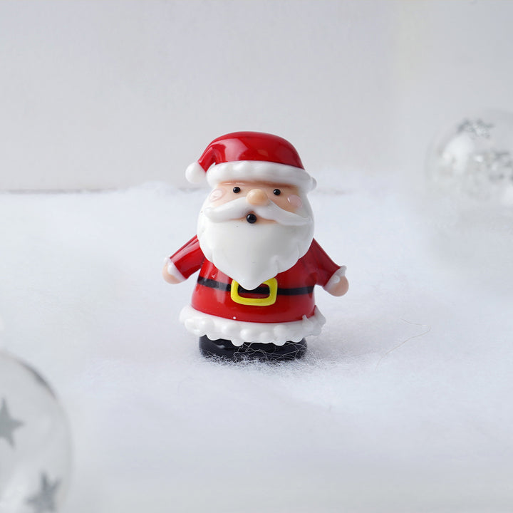 Mini Glass Father Christmas Ornament | Little Gift | Cracker Filler