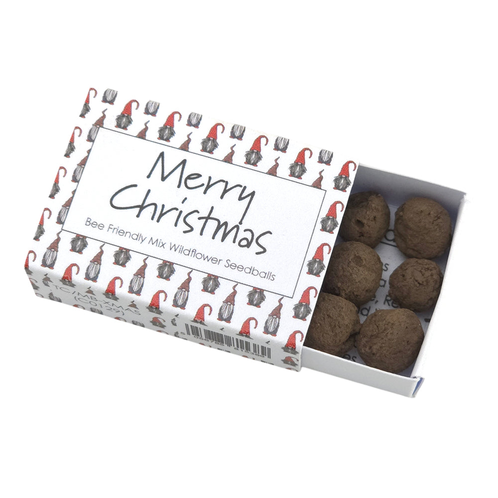 Nordic Gonk | Merry Christmas | Bee Mix 6 Seedballs | Cracker Filler | Mini Gift