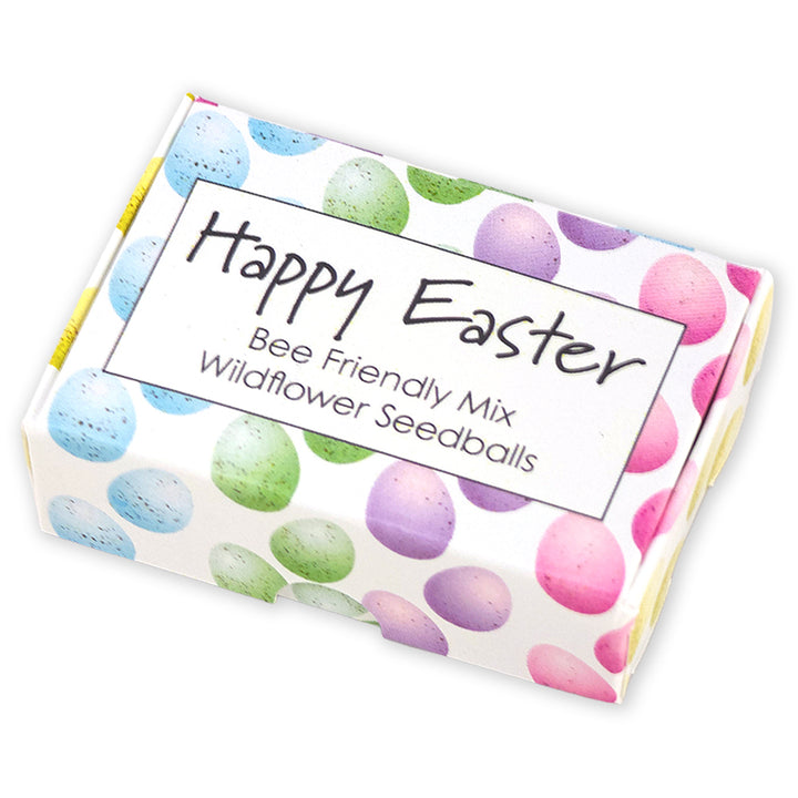 Happy Easter | Pastel Speckled Eggs | 6 Seedball Box | Bee Mix | Cracker Filler