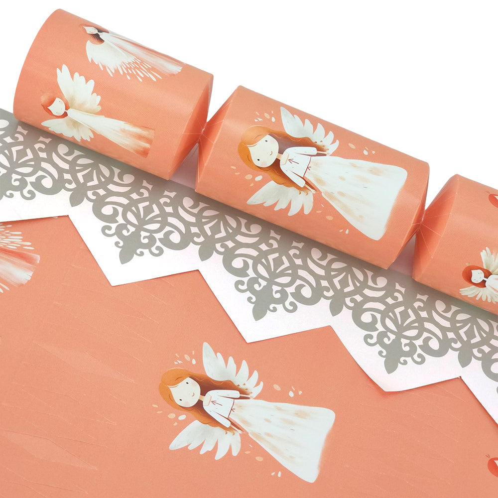 Whimsical Peach Christmas Angels | Cracker Making Craft Kit | Make &amp; Fill Your Own