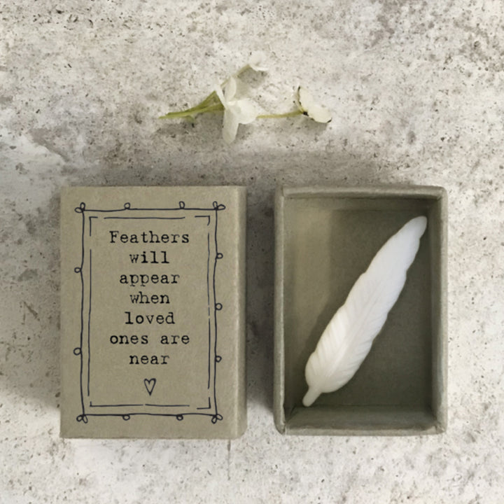 Feathers Will Appear When Loved Ones Are Near | Cracker Filler | Matchbox Gift