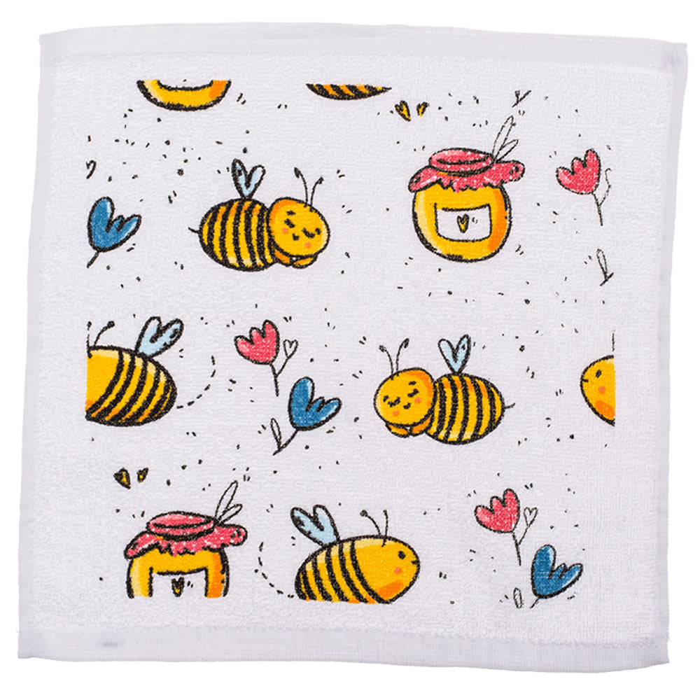 Bee Design Magic Expanding Flannel | Mini Towel | Single | Cracker Filler