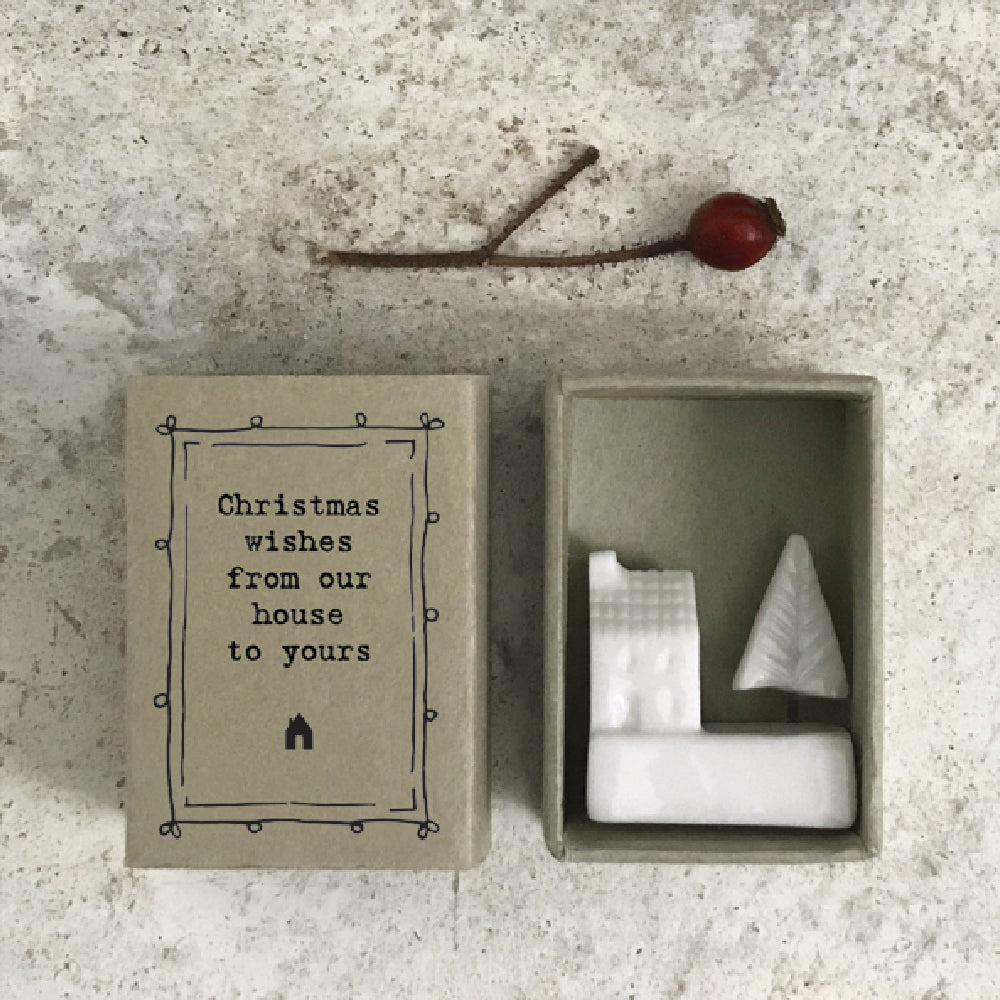 Christmas Wishes From Our House To Yours | Cracker Filler | Matchbox Mini Gift