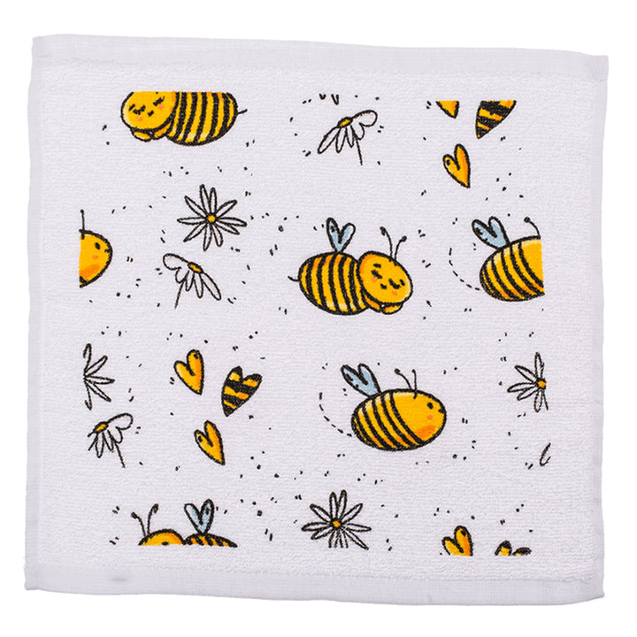 Bee Design Magic Expanding Flannel | Mini Towel | Single | Cracker Filler