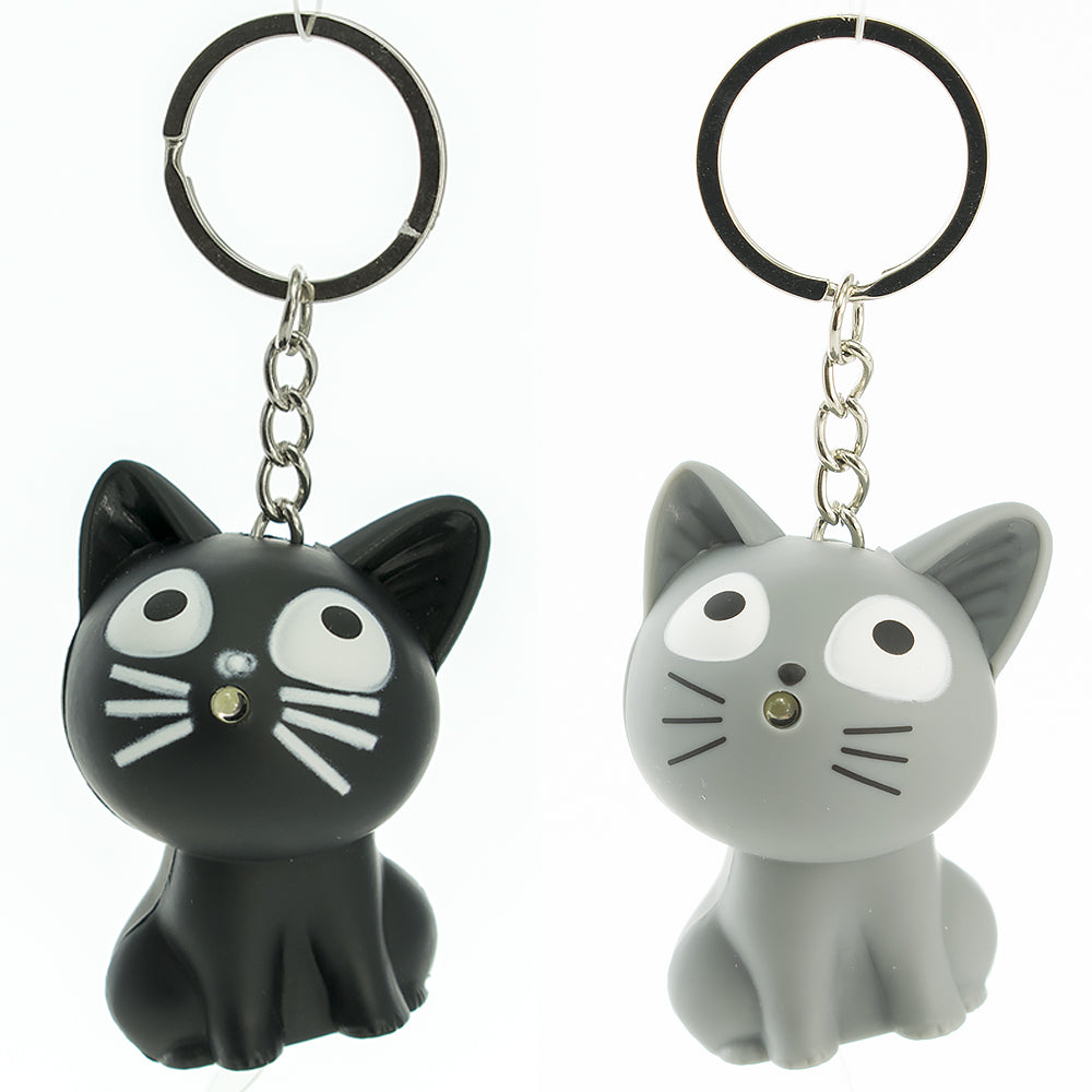 Light Up Pussy Cat Keyring | Single | Mini Gift | Cracker Filler