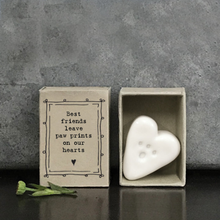 Best Friends Leave Paw Prints on Our Hearts | Cracker Filler | Matchbox Gift