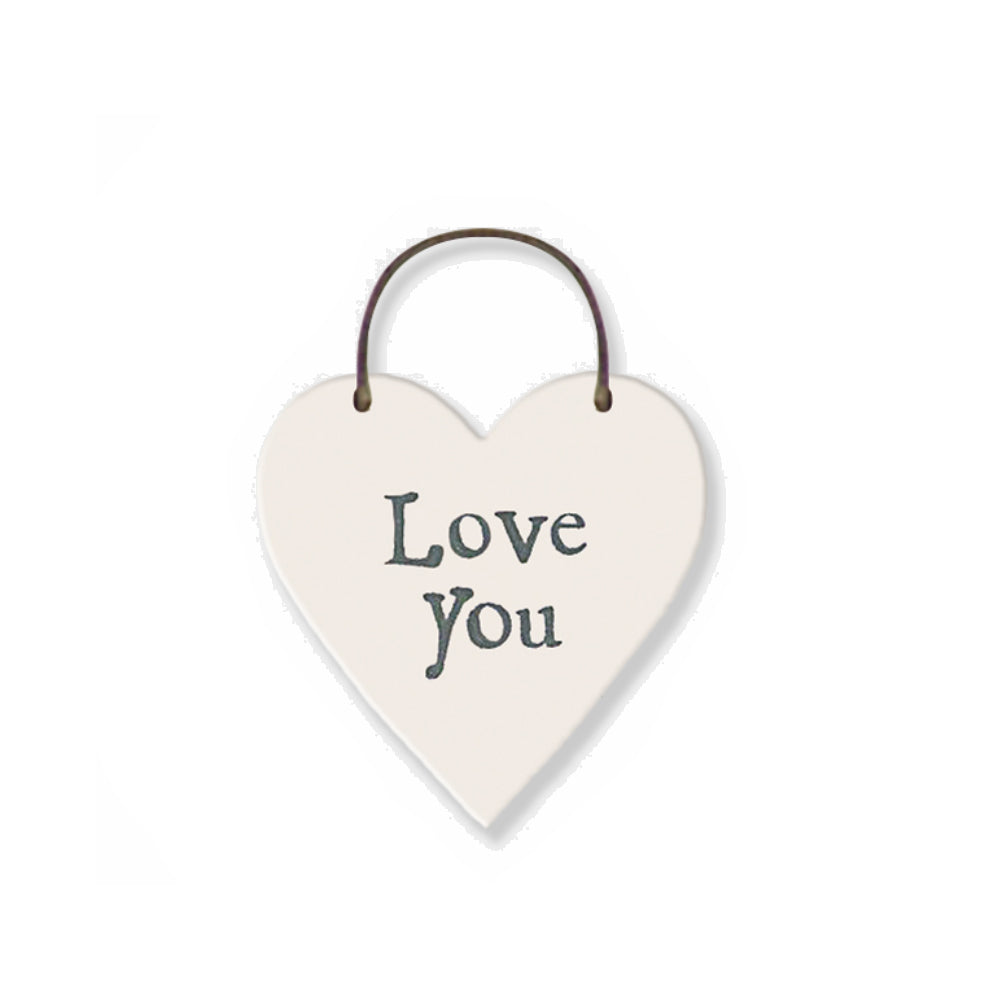 Love You - Mini Wooden Hanging Heart | Cracker Filler | Mini Gift